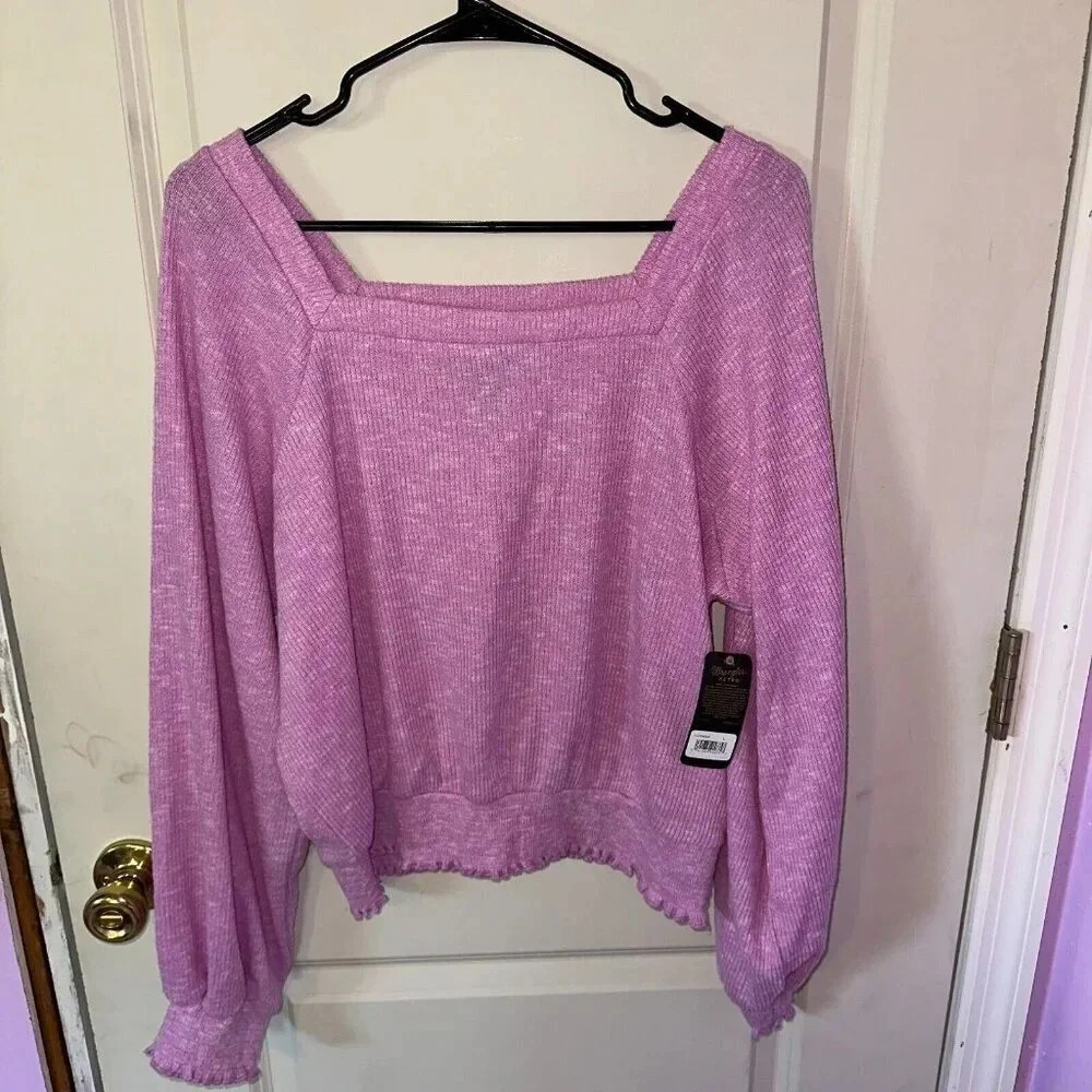NWT Wrangler Retro Square Neck Lightweight Sweater Women's Sz L